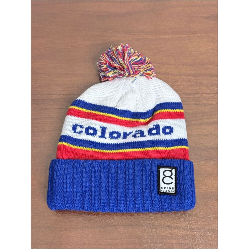 Grand Colorado Pom Beanie Knit Hat OS